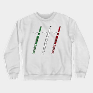 Bassoon Italian Flag Bassoonist Musician Italy Crewneck Sweatshirt